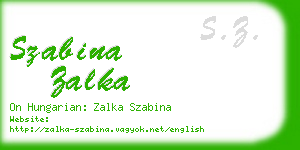 szabina zalka business card